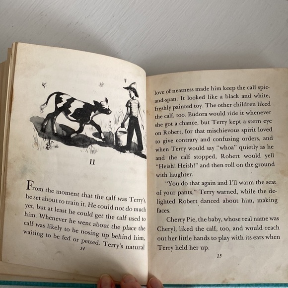 Vintage Teal Antique Farmhouse Rustic Decor Accent Artwork 1949 Little Haymakers - Picture 14 of 16